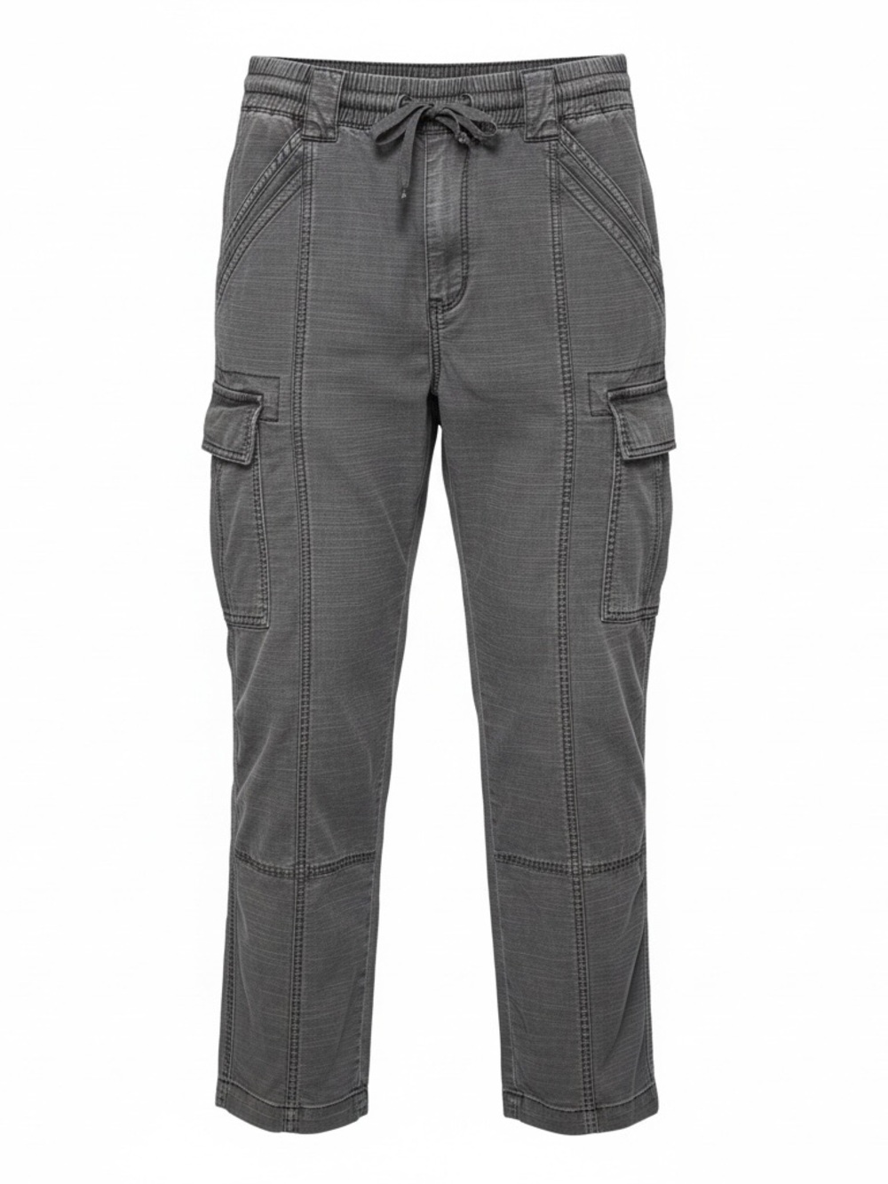 Anthropologie Charcoal Straight-Leg Cargo Pants